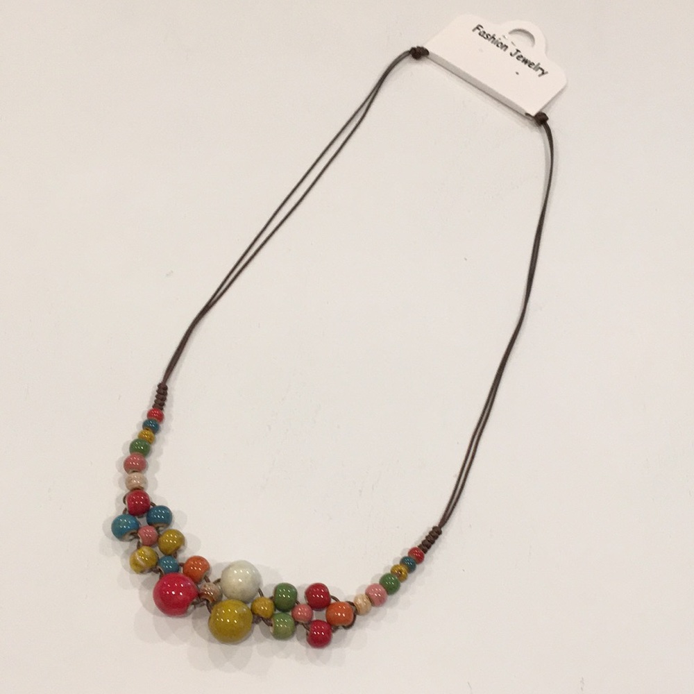 Ceramic Beaded Statement Necklace - image 6